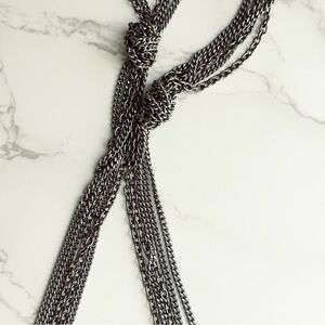 Gemma Redux Multi Chain Necklace Lariat Pyrite ASO Gossip Girl